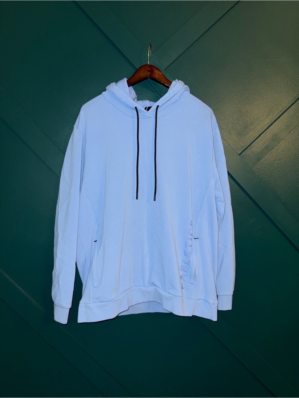 Fabletics Light Blue Men's Hoodie with Contrast Drawstrings